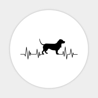 Basset Hound Heartbeat dog Heartbeat Silhouette Basset Hound Magnet